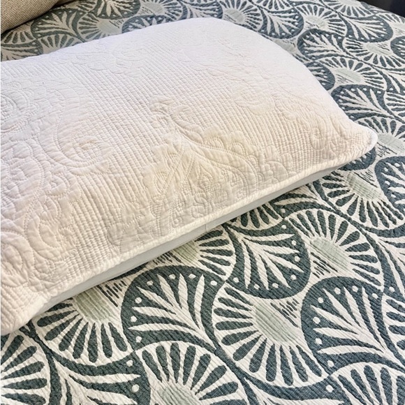 Ginkgo Deco Leaf Quilt 2 Side FLiPSiDE Green + Cream Patterned Quilt KING NEW - Picture 11 of 15